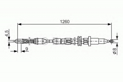 BOSCH 1987477308 -  Трос, стояночная тормозная система