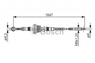 BOSCH 1987477327 -  Трос, стояночная тормозная система