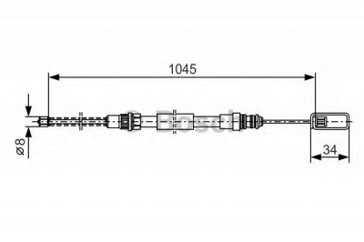 BOSCH 1987477334 -  Трос, стояночная тормозная система
