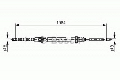 BOSCH 1987477335 -  Трос, стояночная тормозная система
