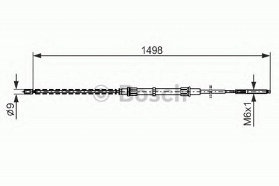 BOSCH 1987477338 -  Трос, стояночная тормозная система