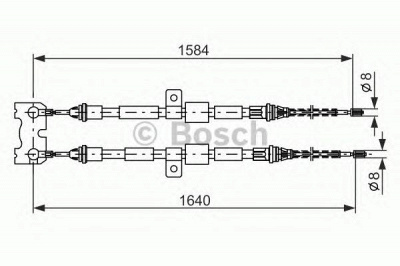 BOSCH 1987477345 -  Трос, стояночная тормозная система
