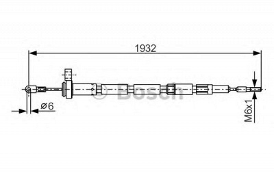 BOSCH 1987477346 -  Трос, стояночная тормозная система