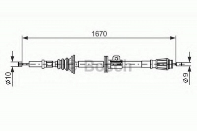 BOSCH 1987477357 -  Трос, стояночная тормозная система
