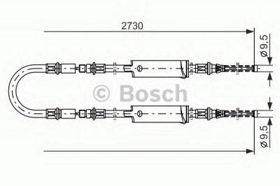 BOSCH 1987477370 -  Трос, стояночная тормозная система