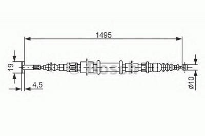 BOSCH 1987477376 -  Трос, стояночная тормозная система