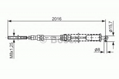 BOSCH 1987477377 -  Трос, стояночная тормозная система