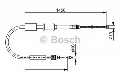 BOSCH 1987477384 -  Трос, стояночная тормозная система