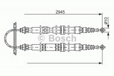 BOSCH 1987477390 -  Трос, стояночная тормозная система