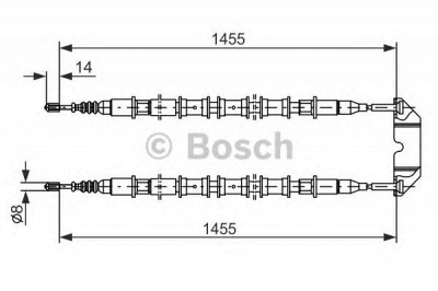 BOSCH 1987477391 -  Трос, стояночная тормозная система