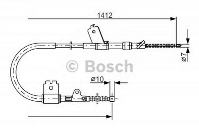 BOSCH 1987477403 -  Трос, стояночная тормозная система