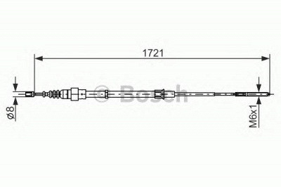 BOSCH 1987477406 -  Трос, стояночная тормозная система