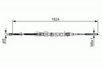 BOSCH 1987477407 -  Трос, стояночная тормозная система
