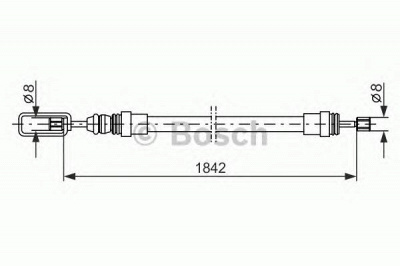 BOSCH 1987477422 -  Трос, стояночная тормозная система