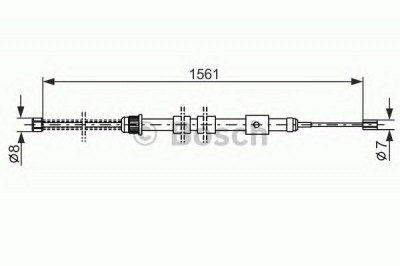 BOSCH 1987477430 -  Трос, стояночная тормозная система