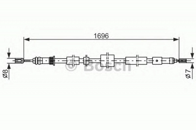 BOSCH 1987477431 -  Трос, стояночная тормозная система