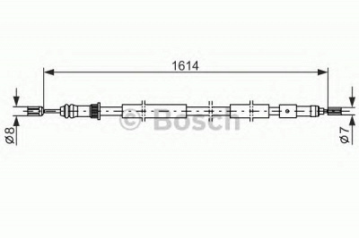 BOSCH 1987477432 -  Трос, стояночная тормозная система