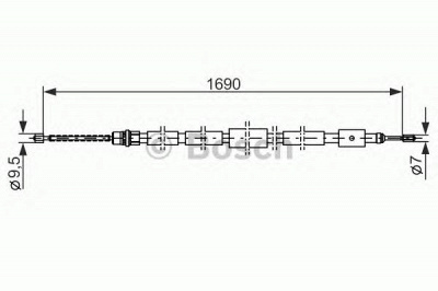 BOSCH 1987477434 -  Трос, стояночная тормозная система