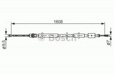BOSCH 1987477435 -  Трос, стояночная тормозная система