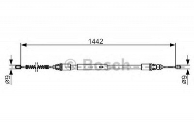 BOSCH 1987477442 -  Трос, стояночная тормозная система