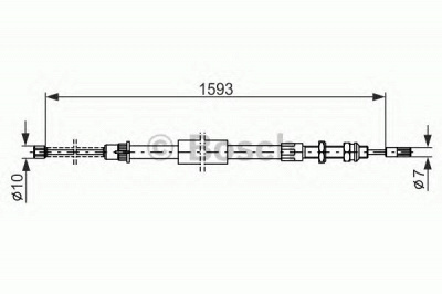 BOSCH 1987477450 -  Трос, стояночная тормозная система