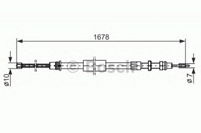 BOSCH 1987477451 -  Трос, стояночная тормозная система
