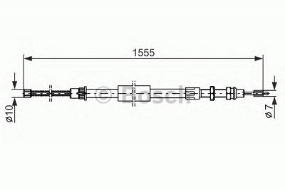 BOSCH 1987477452 -  Трос, стояночная тормозная система