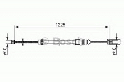 BOSCH 1987477453 -  Трос, стояночная тормозная система