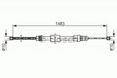 BOSCH 1987477462 -  Трос, стояночная тормозная система