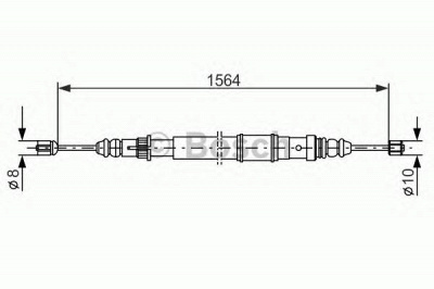 BOSCH 1987477471 -  Трос, стояночная тормозная система