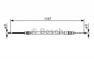 BOSCH 1987477472 -  Трос, стояночная тормозная система