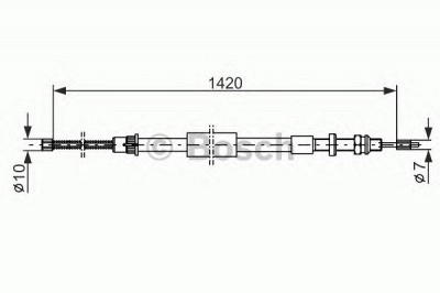 BOSCH 1987477479 -  Трос, стояночная тормозная система