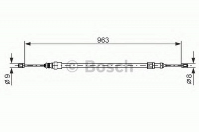 BOSCH 1987477489 -  Трос, стояночная тормозная система