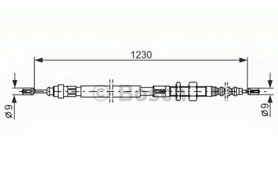 BOSCH 1987477490 -  Трос, стояночная тормозная система