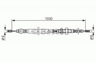BOSCH 1987477491 -  Трос, стояночная тормозная система