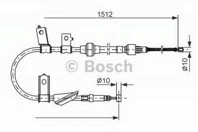 BOSCH 1987477513 -  Трос, стояночная тормозная система