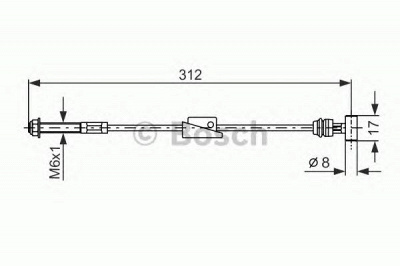 BOSCH 1987477517 -  Трос, стояночная тормозная система