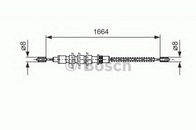 BOSCH 1987477518 -  Трос, стояночная тормозная система