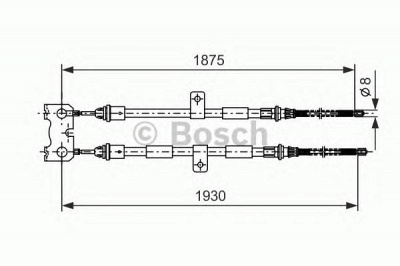 BOSCH 1987477520 -  Трос, стояночная тормозная система