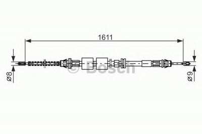 BOSCH 1987477521 -  Трос, стояночная тормозная система