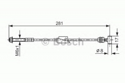 BOSCH 1987477522 -  Трос, стояночная тормозная система