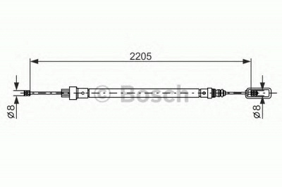 BOSCH 1987477524 -  Трос, стояночная тормозная система