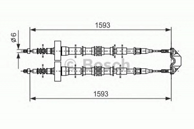 BOSCH 1987477527 -  Трос, стояночная тормозная система