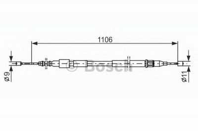 BOSCH 1987477529 -  Трос, стояночная тормозная система