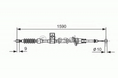 BOSCH 1987477530 -  Трос, стояночная тормозная система