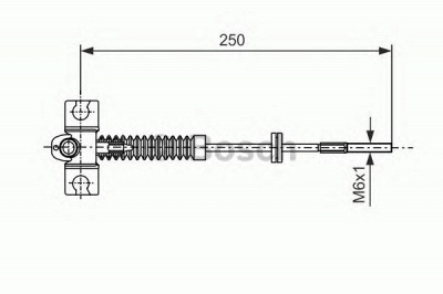 BOSCH 1987477534 -  Трос, стояночная тормозная система