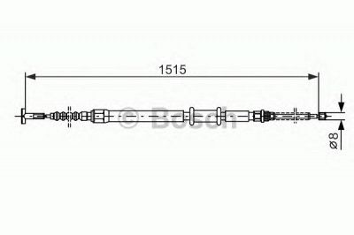 BOSCH 1987477550 -  Трос, стояночная тормозная система