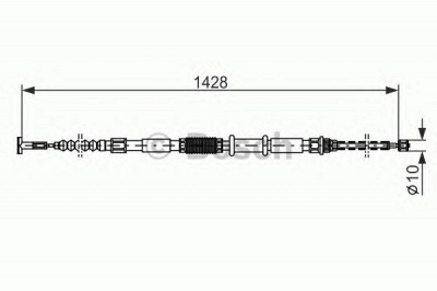 BOSCH 1987477552 -  Трос, стояночная тормозная система