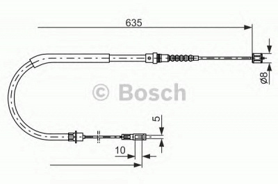 BOSCH 1987477567 -  Трос, стояночная тормозная система
