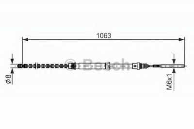 BOSCH 1987477568 -  Трос, стояночная тормозная система